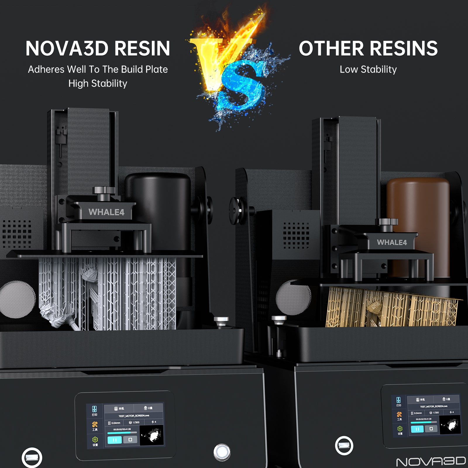 NOVA3D Low Odor Standard Resins for 3D Printers LCD UV Curing Resins