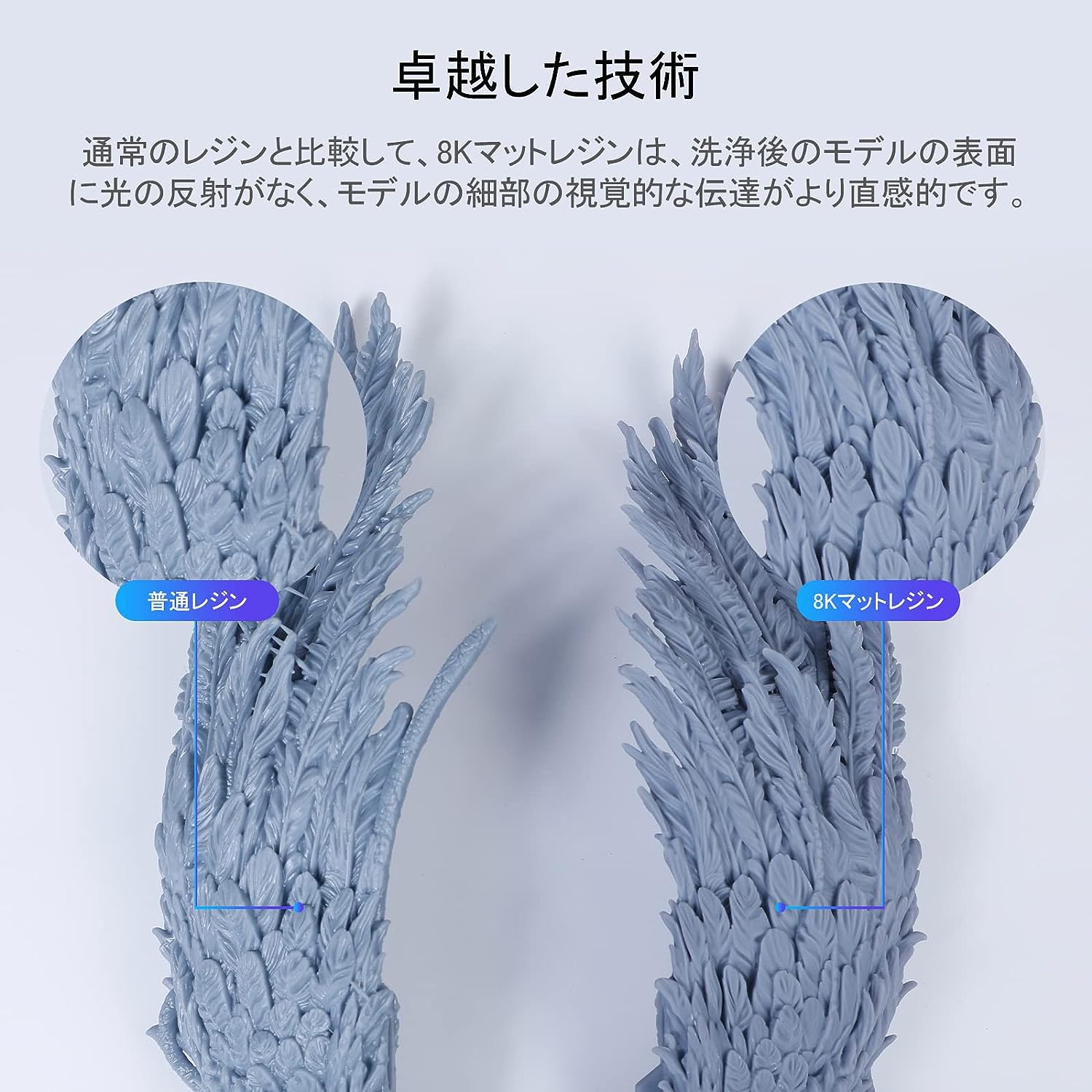 NOVA3D 8K 光造形3Dプリンター用レジンマット レジン【無臭＆高精度】405nm LCD SLA 光硬化性樹脂 タフレジン グレー